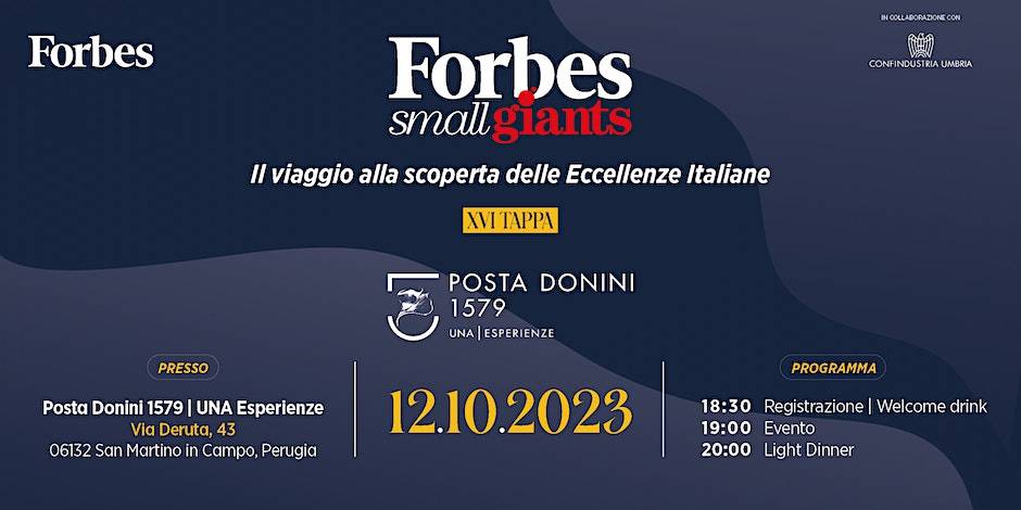 Locandina evento Farbes Small Giants a Perugia